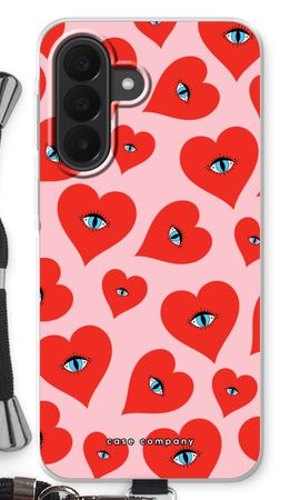 Red heart eyes