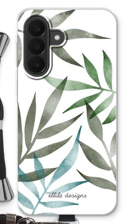 Tropical watercolor leaves