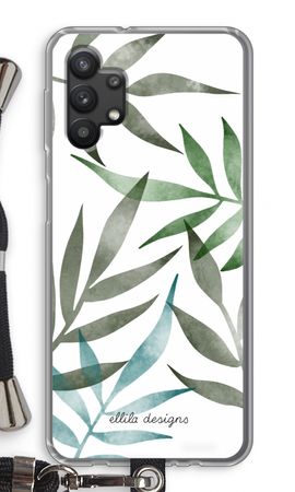 Tropical watercolor leaves