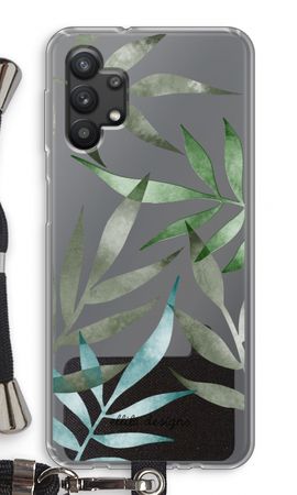 Tropical watercolor leaves