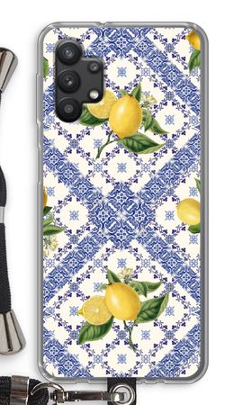 Blue tiles and lemons