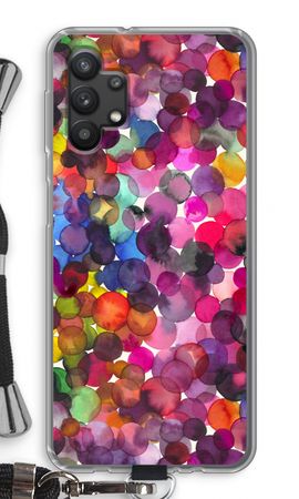 Overlappende waterverfstippen