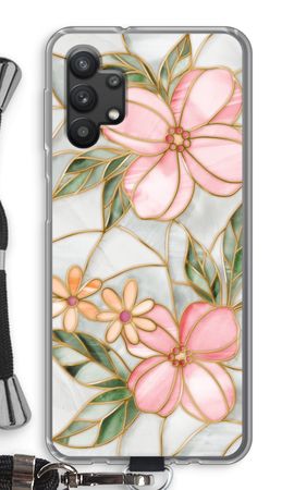 Orange stained glass flower