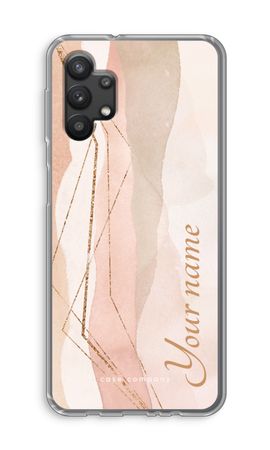 Gold Lines Namecase - Blush