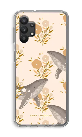 Floral Whales, Samsung Galaxy A32 5G soft case