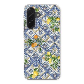 Blue tiles, lemons and oranges - small