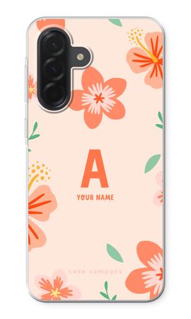 Tropical Pink Flowers Monogram