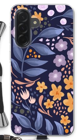 Flowers with blue leaves