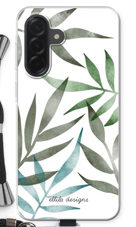 Tropical watercolor leaves