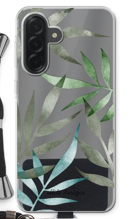 Tropical watercolor leaves