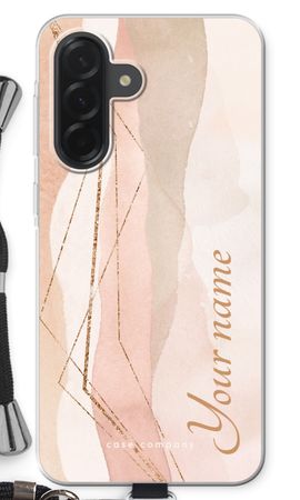 Gold Lines Namecase - Blush