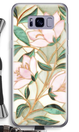 Orange stained glass flower