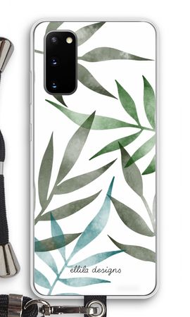 Tropical watercolor leaves