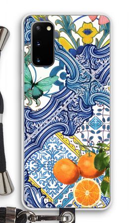 Blue tiles and oranges