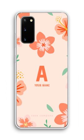 Tropical Pink Flowers Monogram