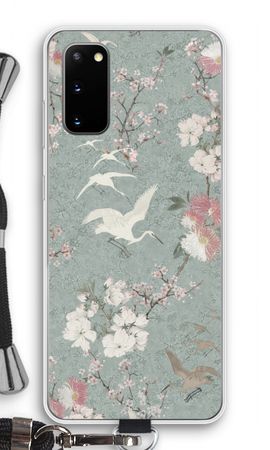 Japanese crane birds blossom