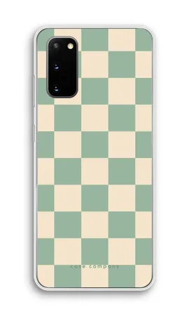 Checkered Mint, Samsung Galaxy S20 soft hoesje