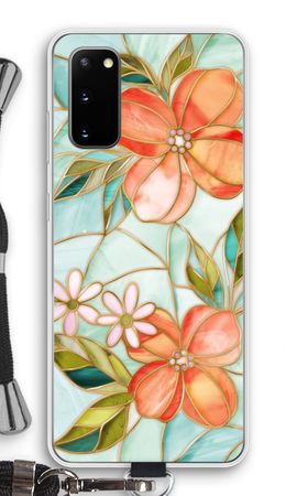 Orange stained glass flower