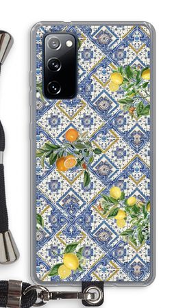 Blue tiles, lemons and oranges - small