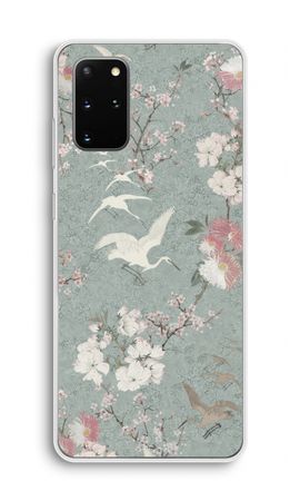 Japanese crane birds blossom