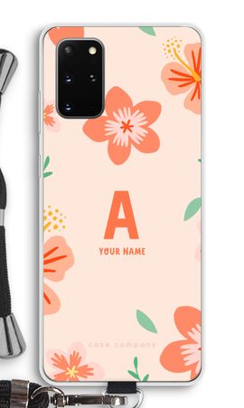 Tropical Pink Flowers Monogram
