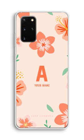 Tropical Pink Flowers Monogram