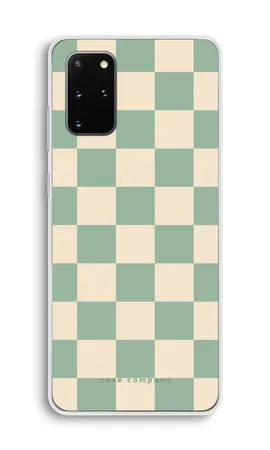 Checkered Mint, Samsung Galaxy S20 Plus mykt deksel