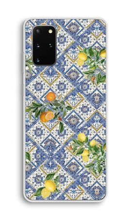Blue tiles, lemons and oranges - small