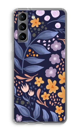 Flowers with blue leaves