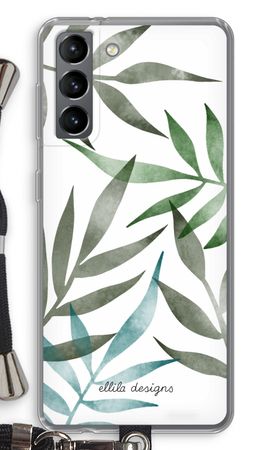 Tropical watercolor leaves