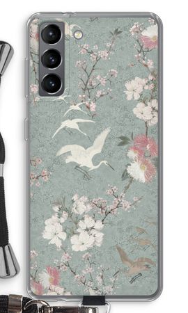 Japanese crane birds blossom