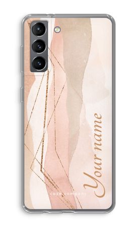 Gold Lines Namecase - Blush