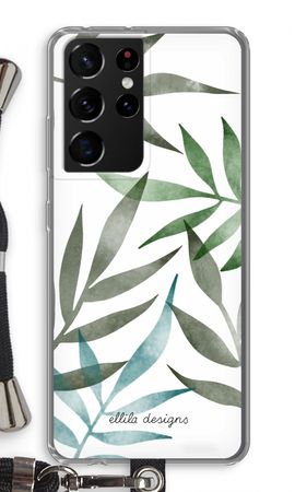 Tropical watercolor leaves