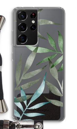 Tropical watercolor leaves