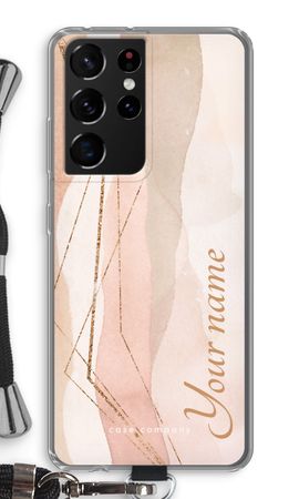 Gold Lines Namecase - Blush