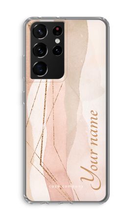 Gold Lines Namecase - Blush
