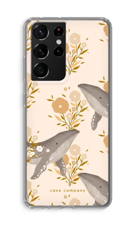 Floral Whales, Mehki ovitek Samsung Galaxy S21 Ultra