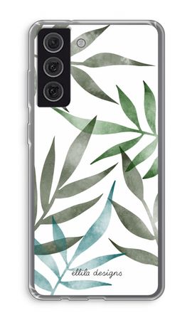 Tropical watercolor leaves