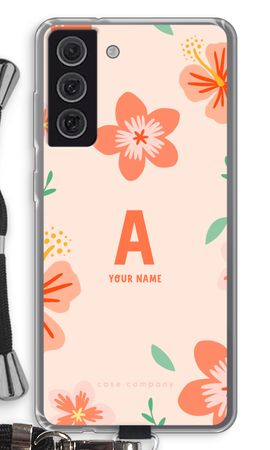 Tropical Pink Flowers Monogram