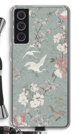 Japanese crane birds blossom