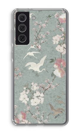 Japanese crane birds blossom
