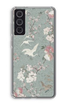Japanese crane birds blossom
