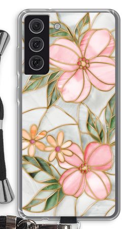 Orange stained glass flower