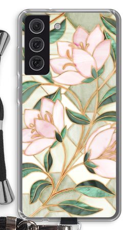 Orange stained glass flower