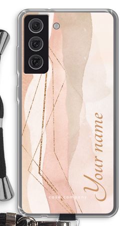 Gold Lines Namecase - Blush