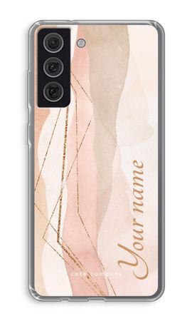 Gold Lines Namecase - Blush