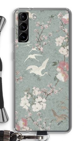 Japanese crane birds blossom