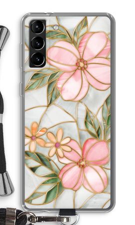 Orange stained glass flower