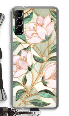 Orange stained glass flower