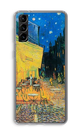 Caféterras bij nacht